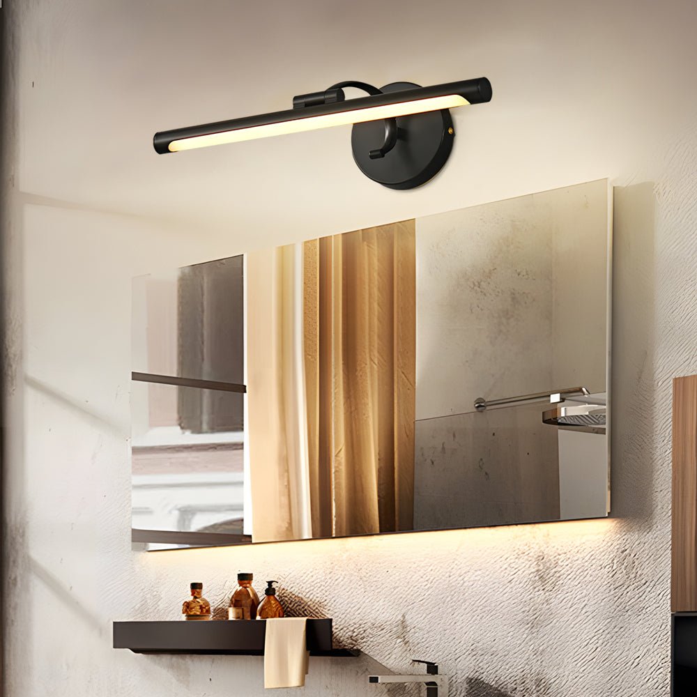 Rotatable Copper LED Vanity Light Bar — Copper or Black, 3-Step Dimming, 3000K/4500K/6000K, Over-Mirror