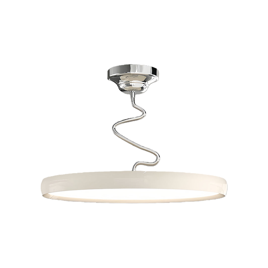 Twisted-Line LED Semi-Flush Mount — Aluminum & Iron, Acrylic Shade, Dimmable 3000K–6000K, 11.8"–23.6"