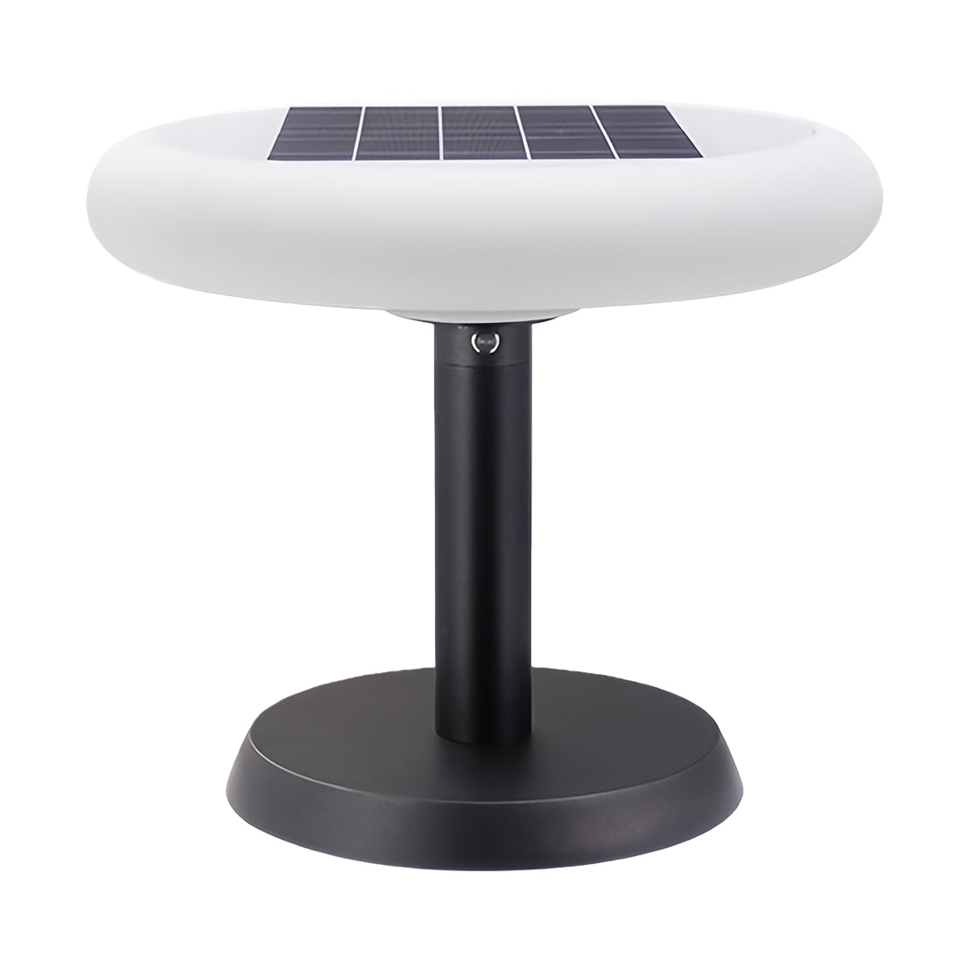 Spherical Solar LED Post Light — Aluminum & PE Shade, 8000mAh, IP65, Portable or Fixed, 15.75"