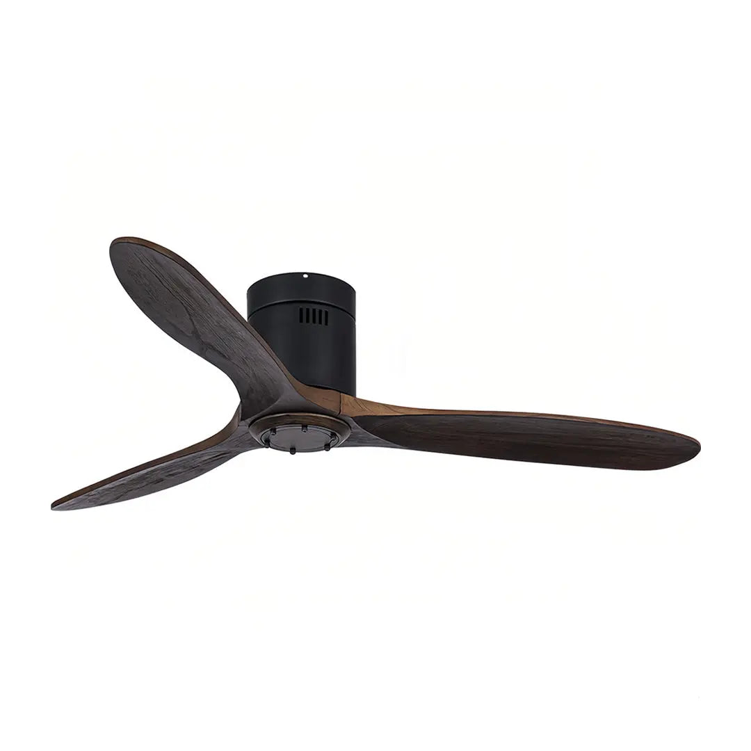 Three-Blade Wood Ceiling Fan with LED Light and Remote Control Luxe