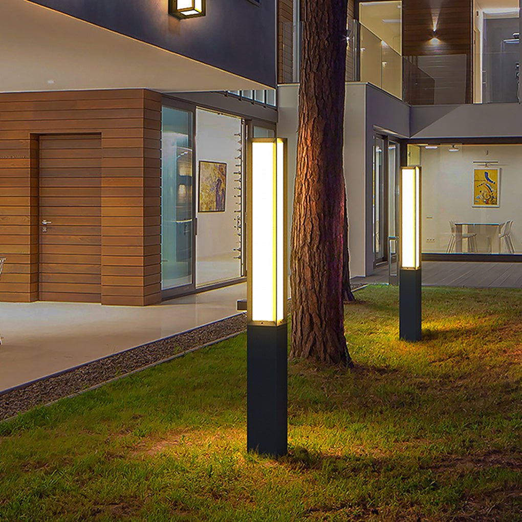 sleek weatherproof classic led tall bollard lights for landscape path lighting