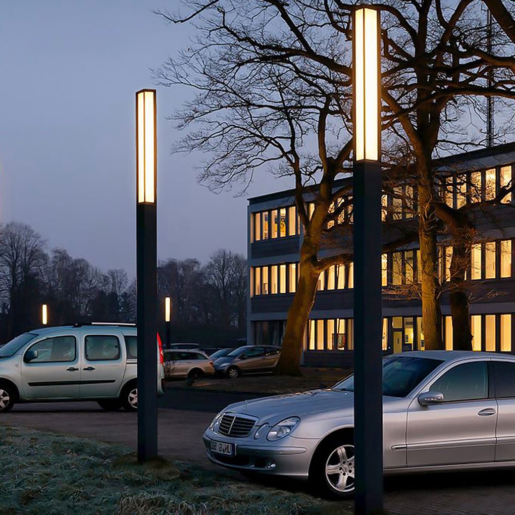 sleek weatherproof classic led tall bollard lights for landscape path lighting