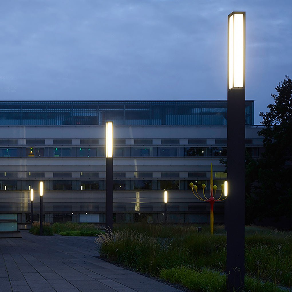 sleek weatherproof classic led tall bollard lights for landscape path lighting
