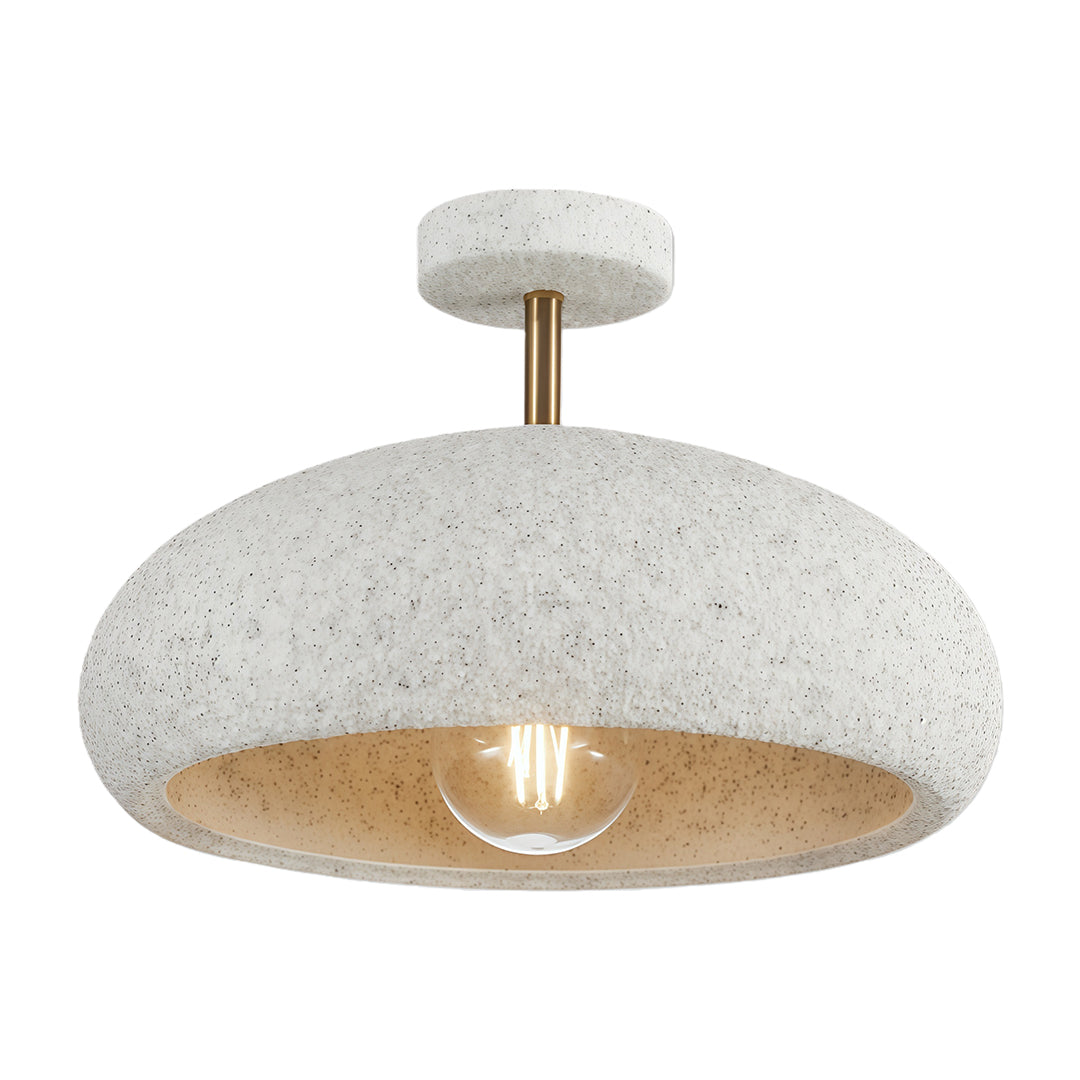 Wabi-Sabi White Semi-Flush Ceiling Light - Ambient Ceiling Lamp