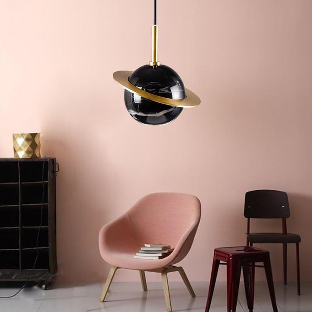 Planet Globe LED Mini Pendant — Metal, 1-Light, 5W, 3000K Warm White, 59" Adjustable Cord