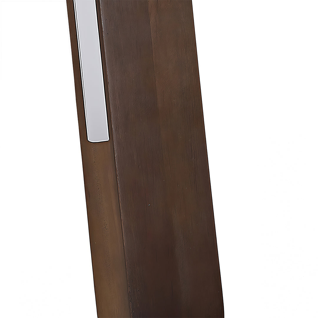 Japandi Diffused Wall Sconce — Aluminum and Rubberwood, 8W LED, 3-Step Dimming (3000K/4500K/6000K), Hardwired