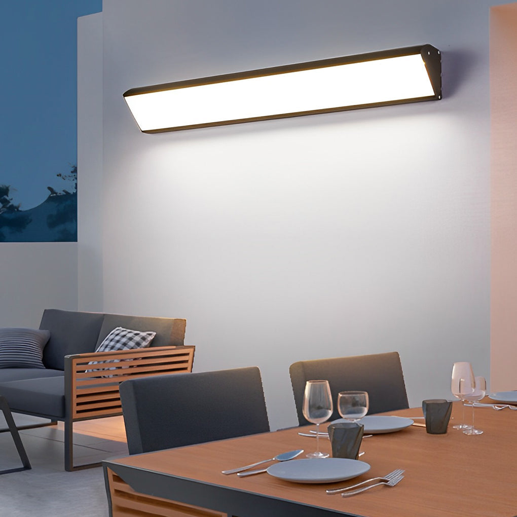 Modern Linear Outdoor Wall Sconce — Aluminum, LED, IP65, 23.6" / 35.4" / 48.8", 3000K / 6000K, Black or White