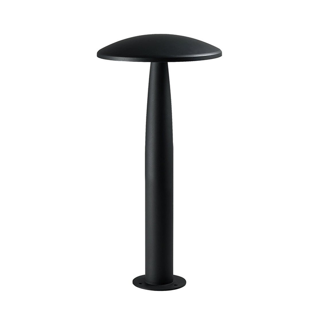 Mushroom Outdoor Bollard Light — Sand-Black Aluminum, LED, 10W/20W/30W, IP65, 3000K
