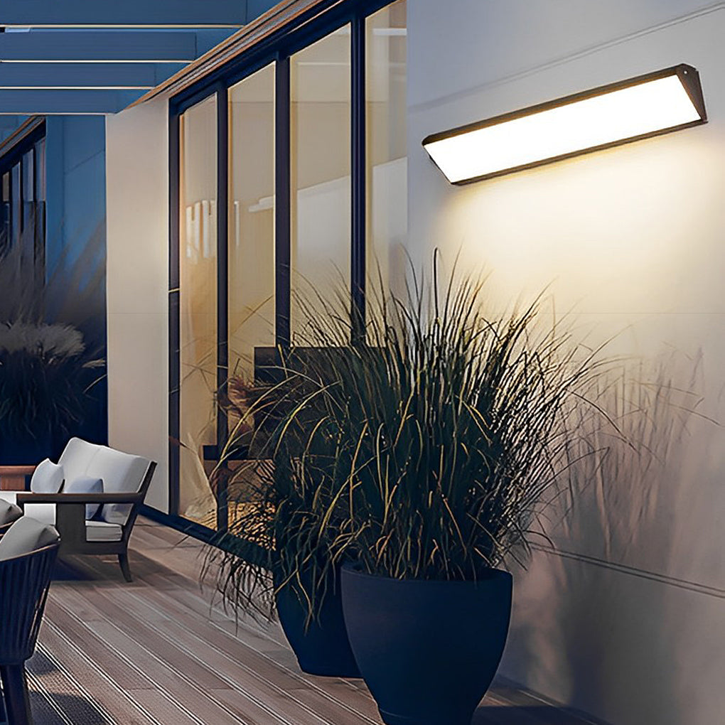 Modern Linear Outdoor Wall Sconce — Aluminum, LED, IP65, 23.6" / 35.4" / 48.8", 3000K / 6000K, Black or White