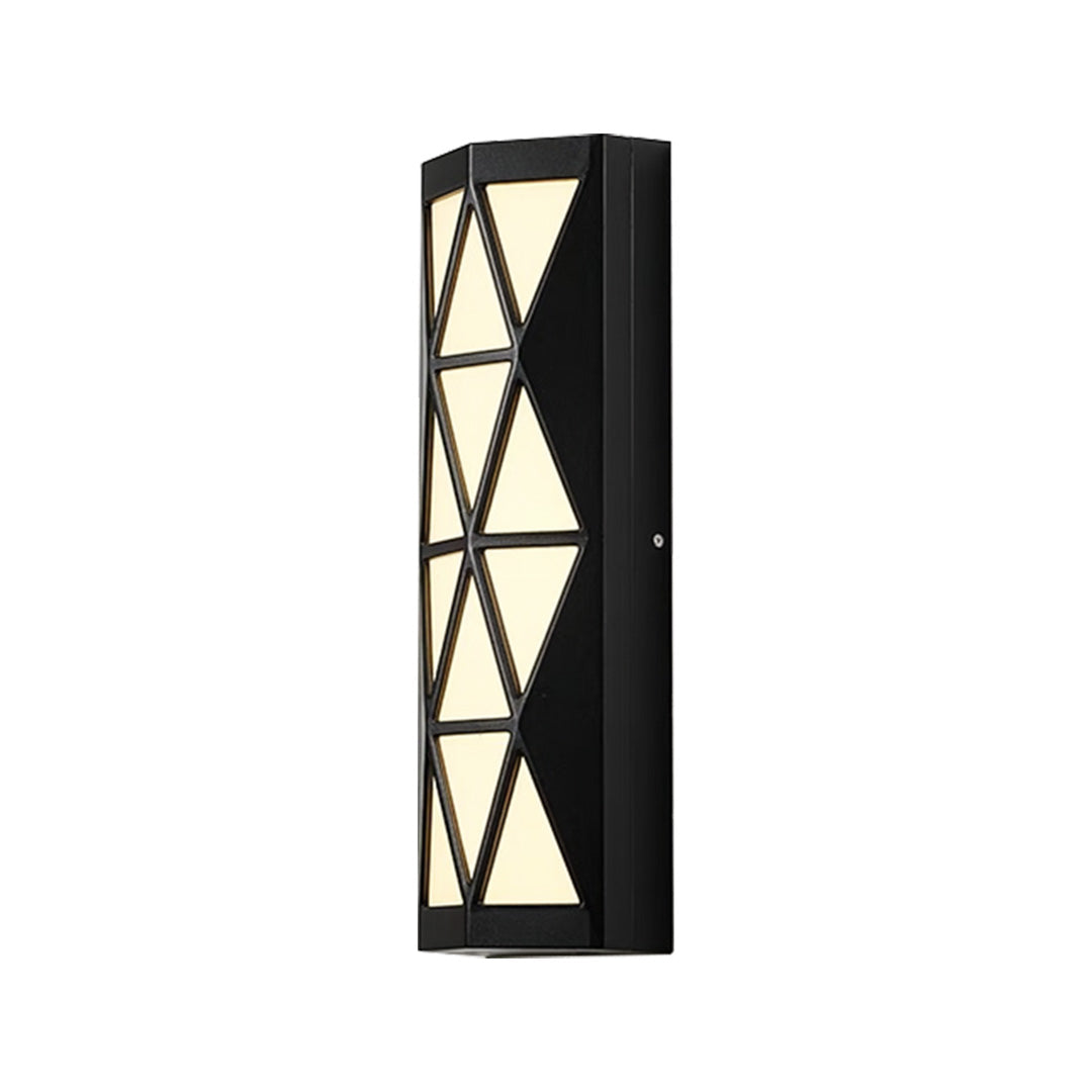 Minimalist Outdoor Wall Sconce — Black Aluminum, Acrylic Shade, LED 12W / 36W, IP54, 3000K Warm White