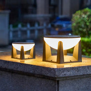 Solar Bollard Pillar Light — Black ABS, Three-Color Dimming (3000K/4500K/6000K), IP65 Weatherproof