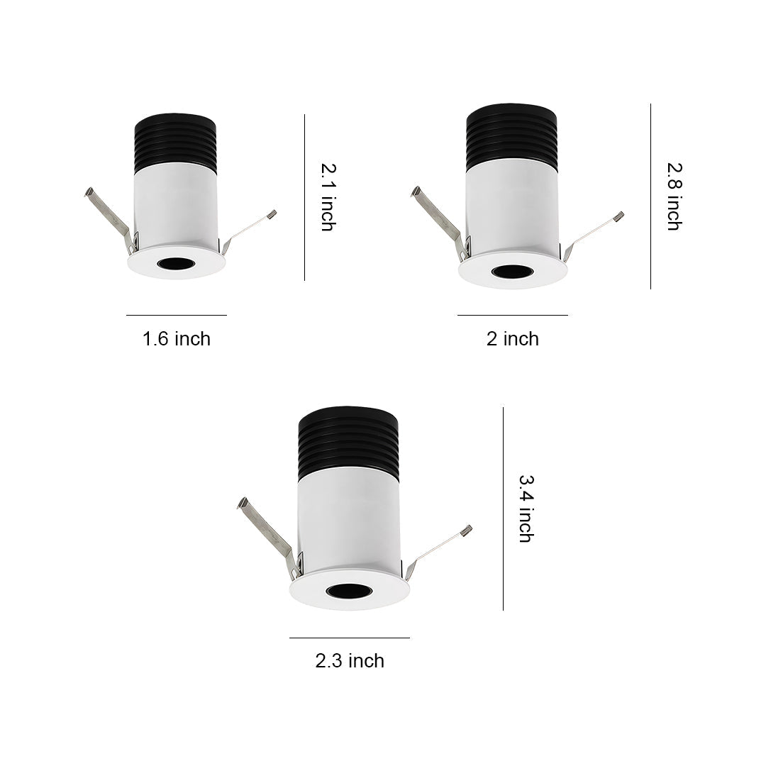 Anti-Glare Recessed LED Can Light — Die-Cast Aluminum, 24° Beam, Ra95 CRI, 5W–10W, 3000K / 4000K / 6000K