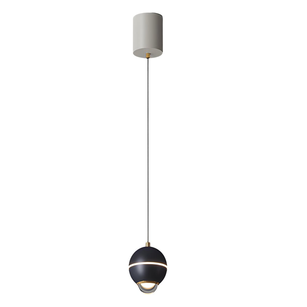 modern pendant lights with small metal balls and 3 step dimming spotlights