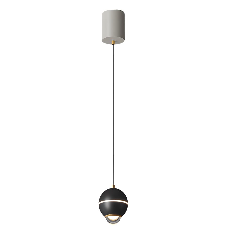 modern pendant lights with small metal balls and 3 step dimming spotlights