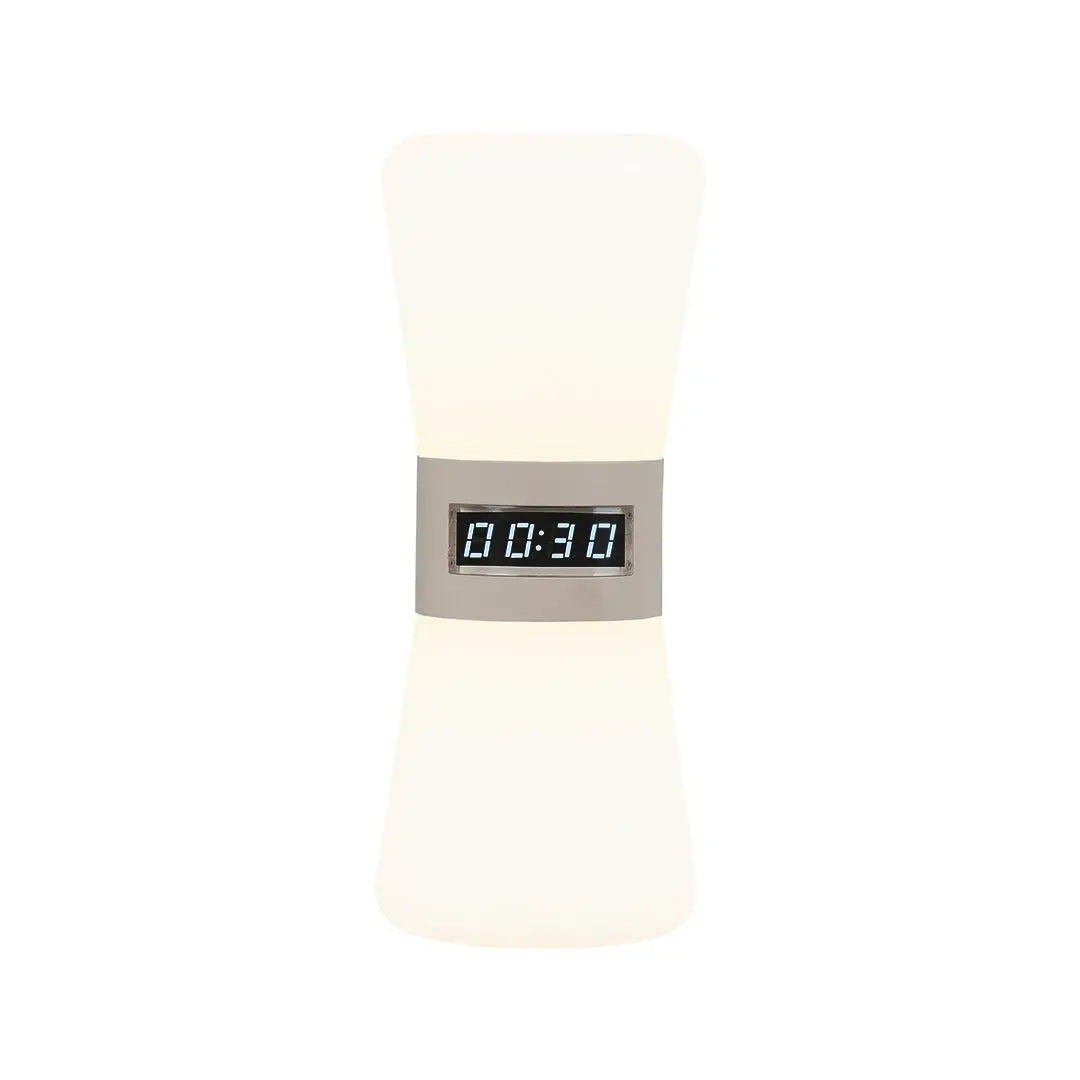 Small White Ambient Hourglass Lamp with Countdown Gravity Sensor Luxe
