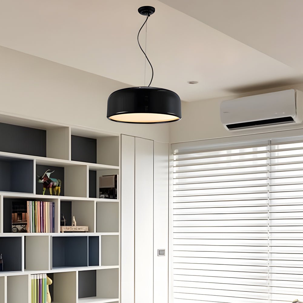 Smithfield Round Pendant Light — Aluminum & Acrylic, 3-Step Dimming LED, Black or White, 13.8" / 18.9" / 23.6"