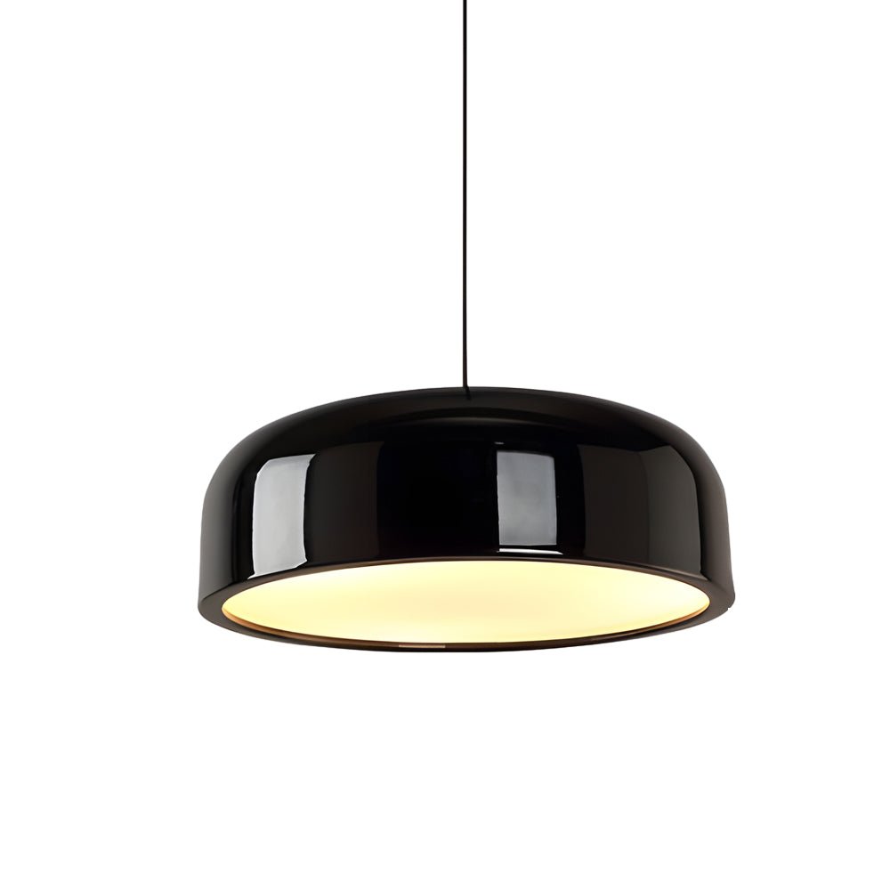 Smithfield Round Pendant Light — Aluminum & Acrylic, 3-Step Dimming LED, Black or White, 13.8" / 18.9" / 23.6"