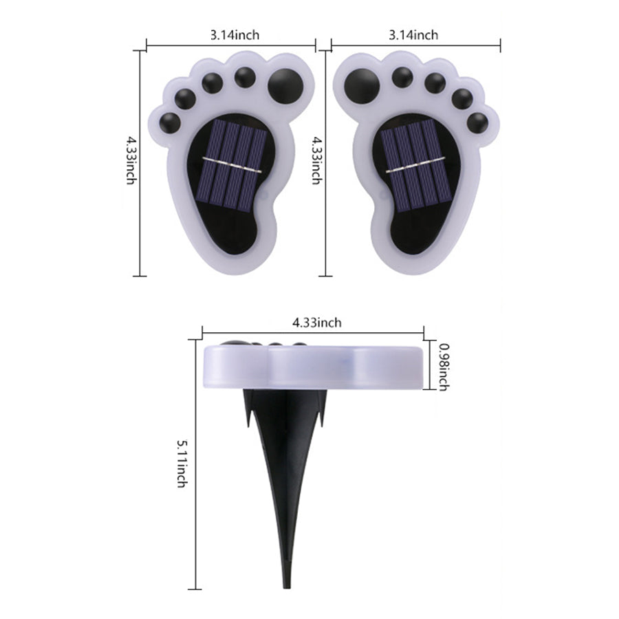 Footprint Solar Step & Deck Light — ABS Plastic, LED, IP44, 3000K / 6000K