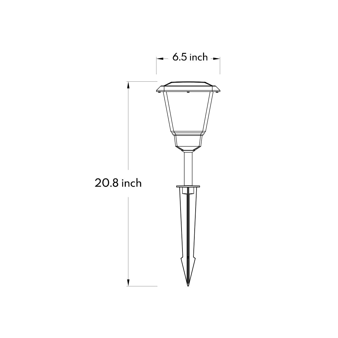 Modern Minimalist LED Path Light — Die-Cast Aluminum, 8W OSRAM, 3000K, IP65 Weatherproof, Matte Black