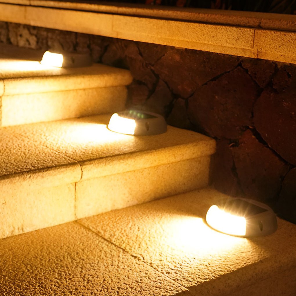 solar led flush mount step lights for wall protection ideal for stairway and landscape lighting