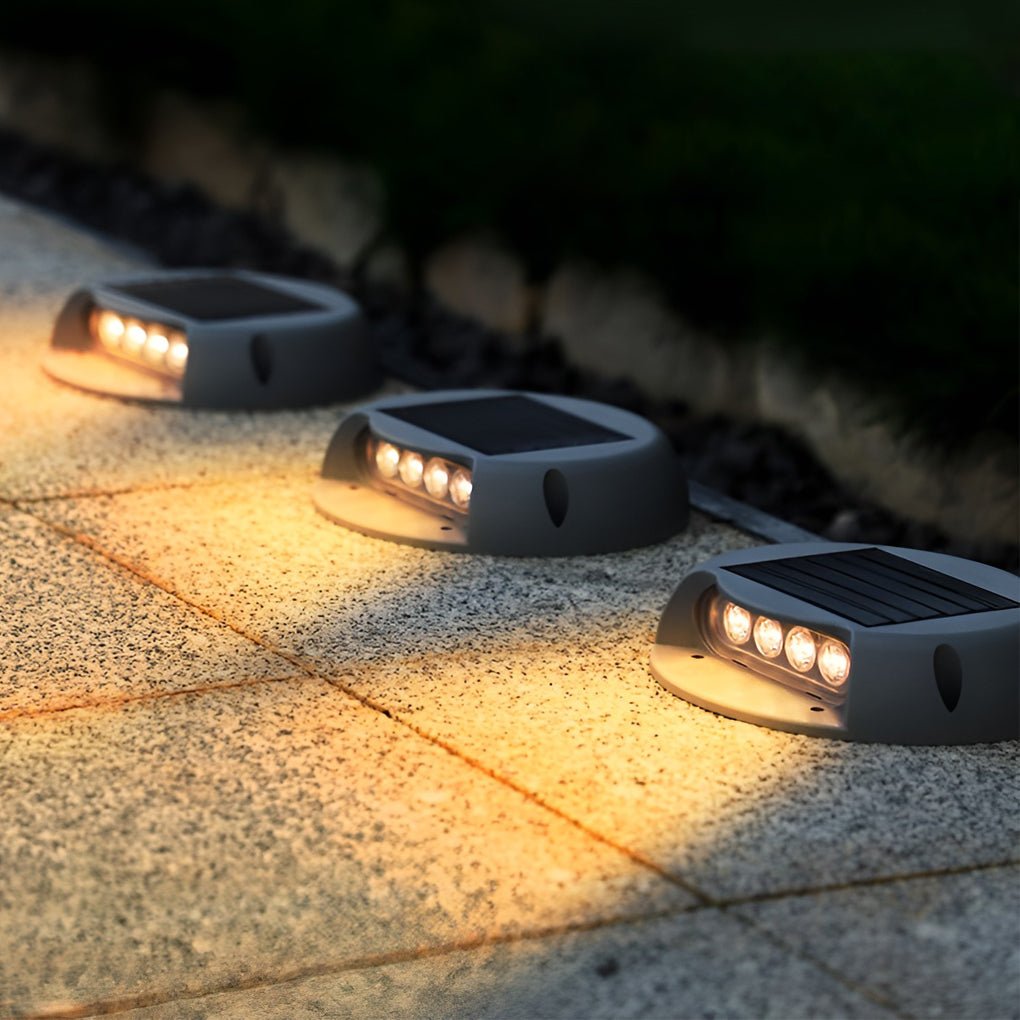 solar led flush mount step lights for wall protection ideal for stairway and landscape lighting