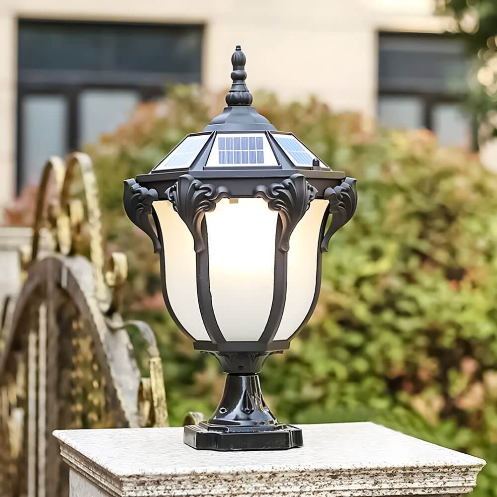 solar led outdoor pier mount post light 146 to 177 inches blackbronze finish