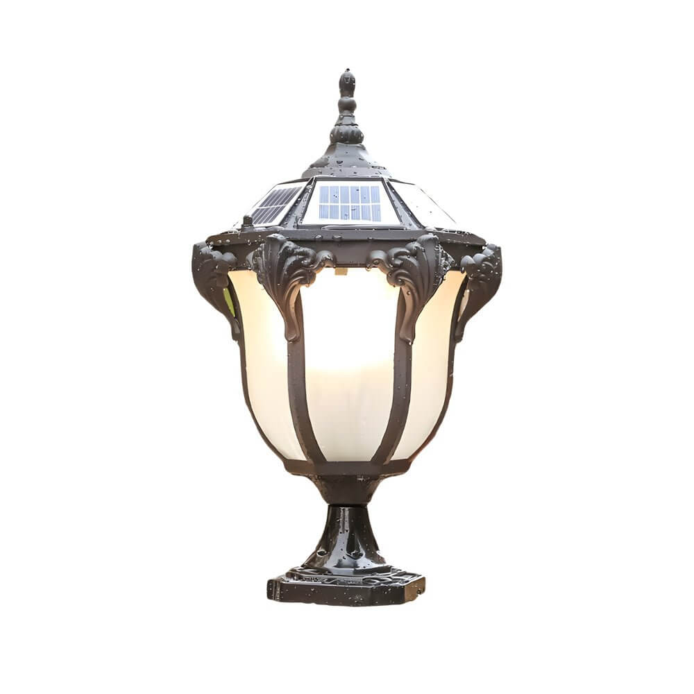 solar led outdoor pier mount post light 146 to 177 inches blackbronze finish