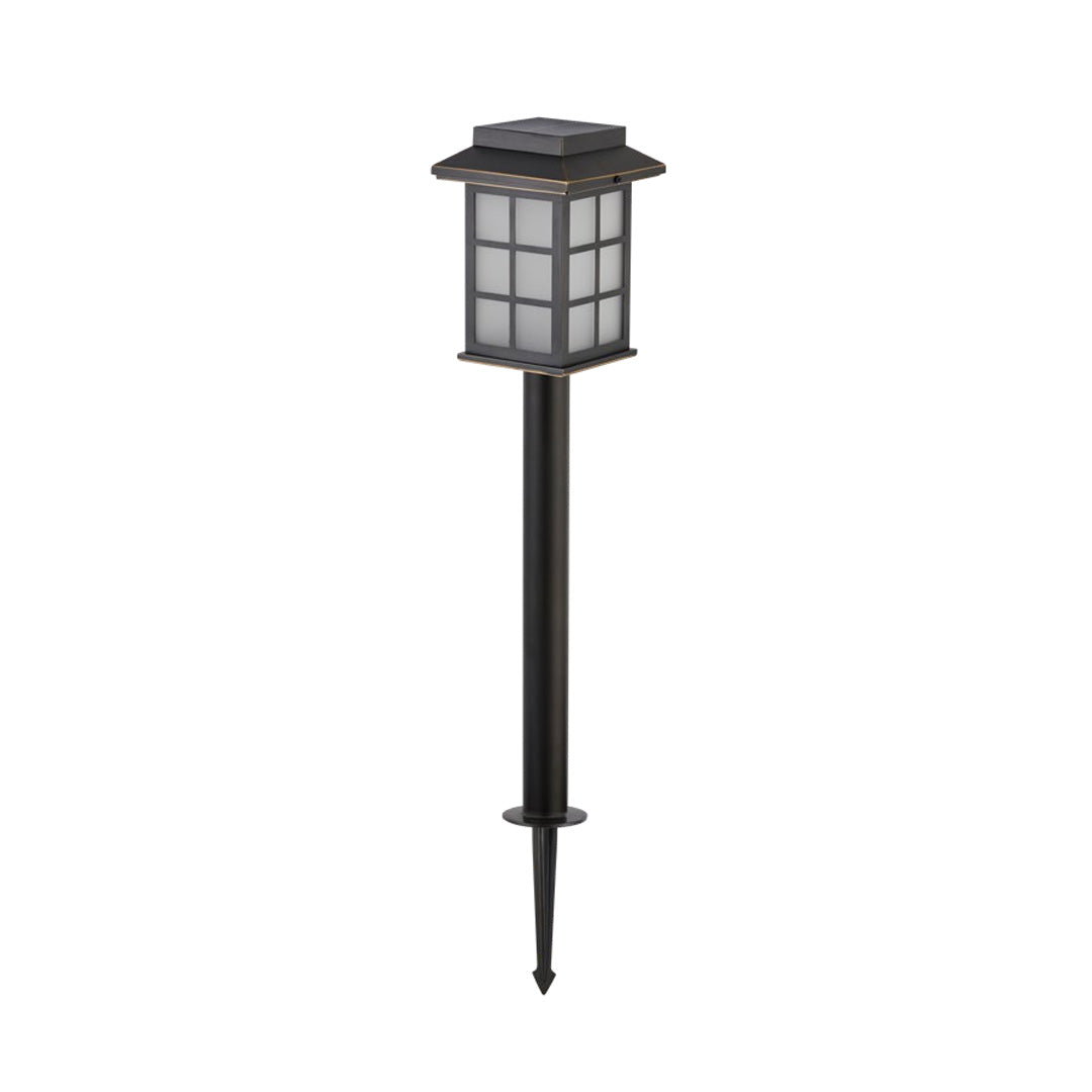 Solar LED Path Light — Full Copper and Glass, IP55, Warm White, Ground Spike Included