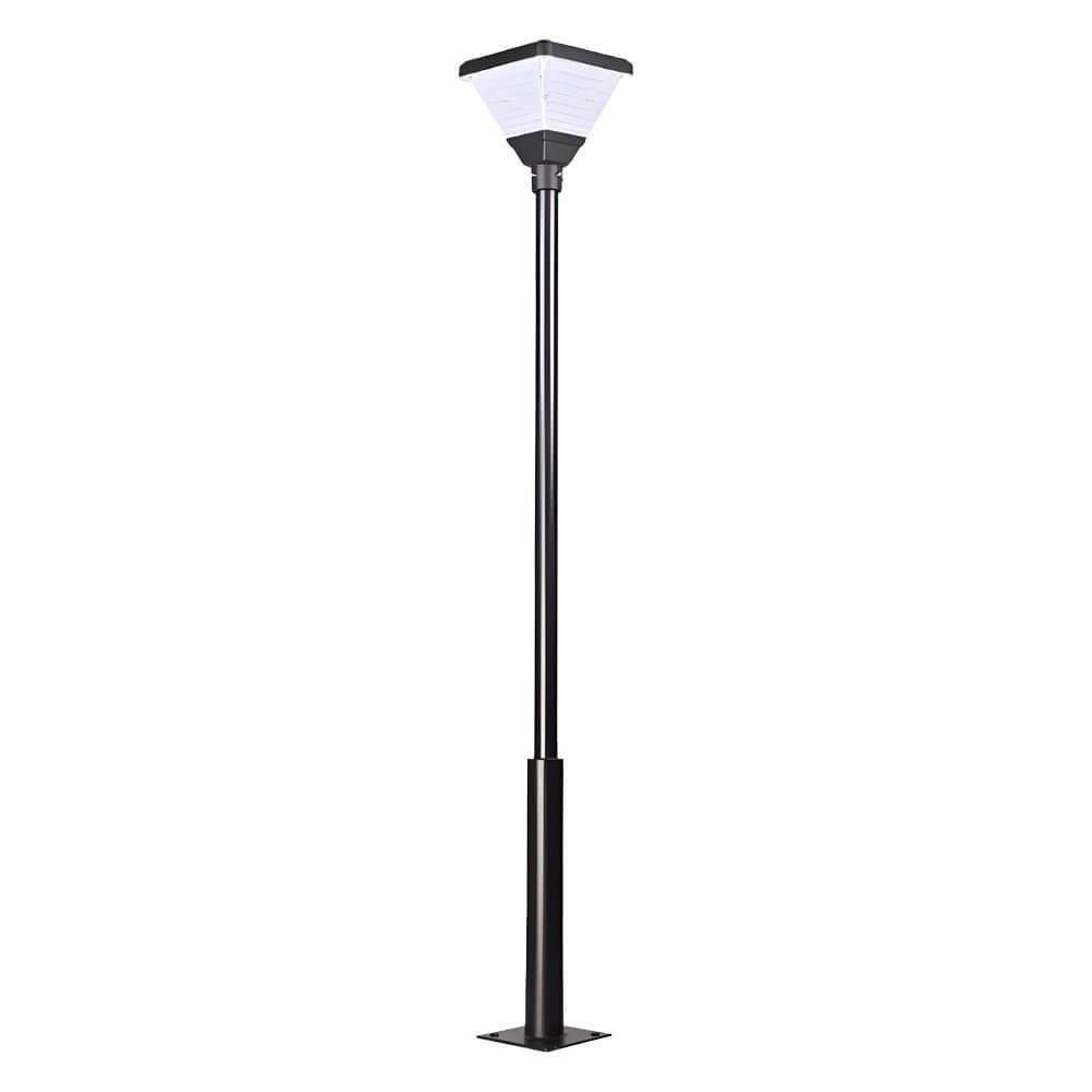 solar led square post street light 1 light black 98 in118 in