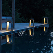 Minimalist Trapezoid Solar Bollard Light — LED, IP54, 15" & 26" Sizes