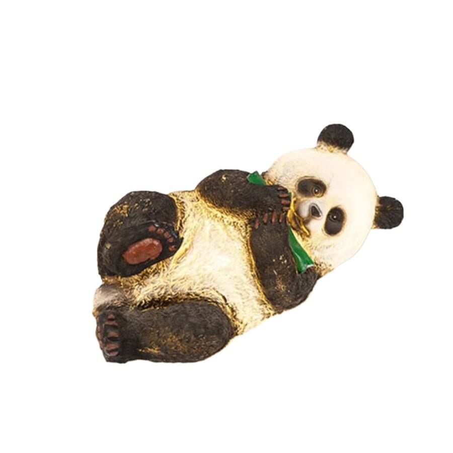 solar lifelike panda and bamboo garden animal lamp modern outdoor lawn decor