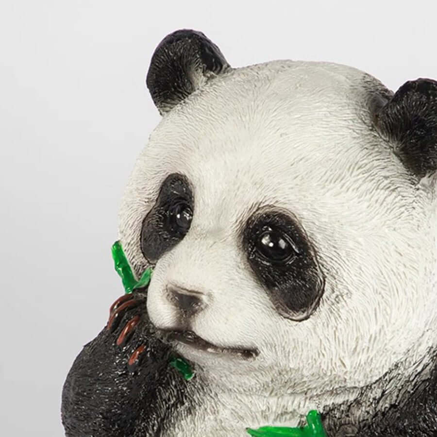 solar lifelike panda and bamboo garden animal lamp modern outdoor lawn decor