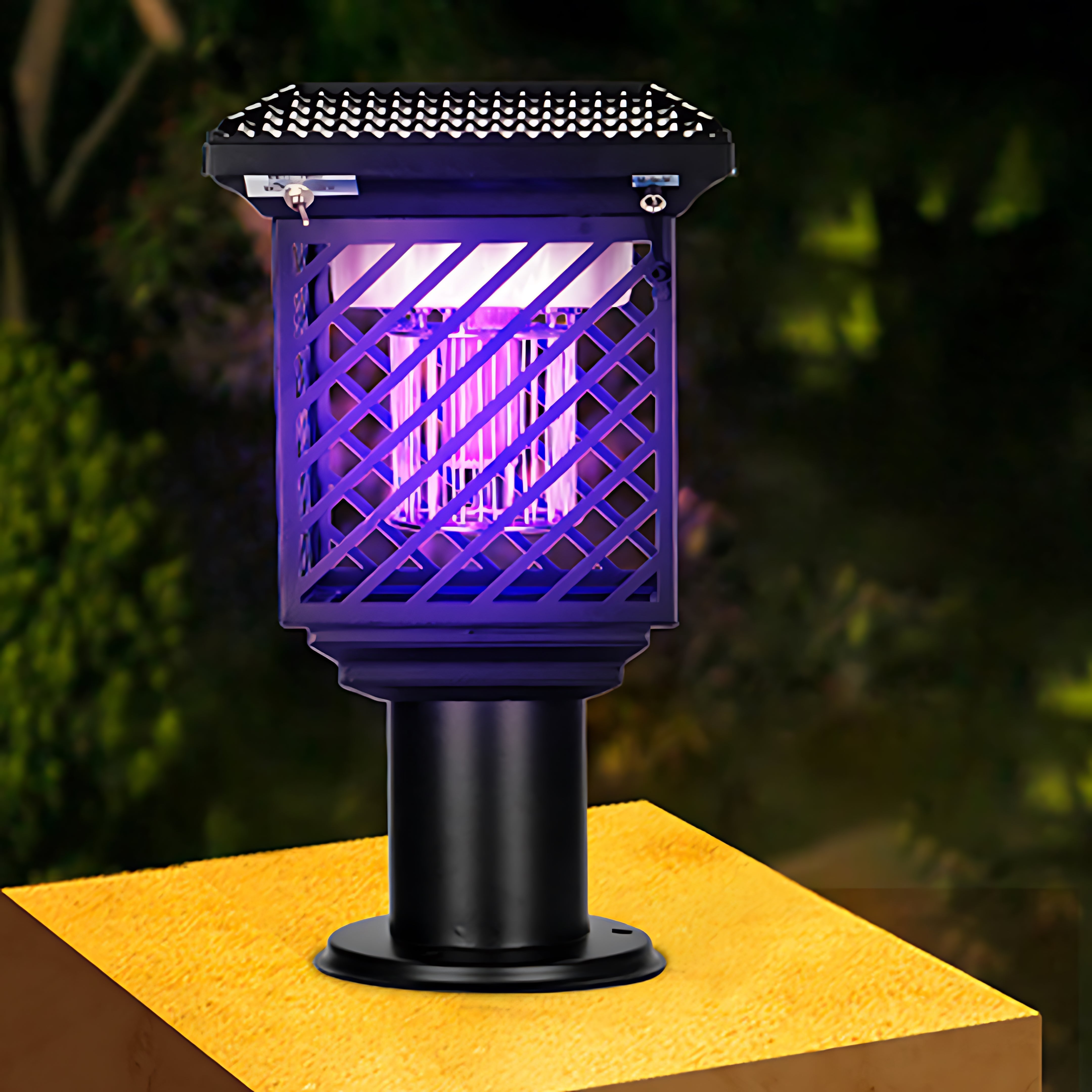Rustic Black Solar Path Light — Stainless Steel, LED, IP65, 3-in-1 Lawn / Post / Wall Mount, Dusk-to-Dawn, USB Rechargeable