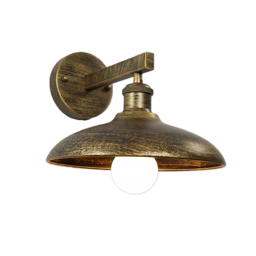 Vintage Outdoor Wall Sconce — Iron, E27 9W LED, IP54 Weatherproof, Black / Coffee / Silver / Copper