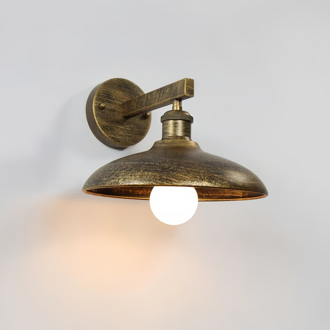 Vintage Outdoor Wall Sconce — Iron, E27 9W LED, IP54 Weatherproof, Black / Coffee / Silver / Copper