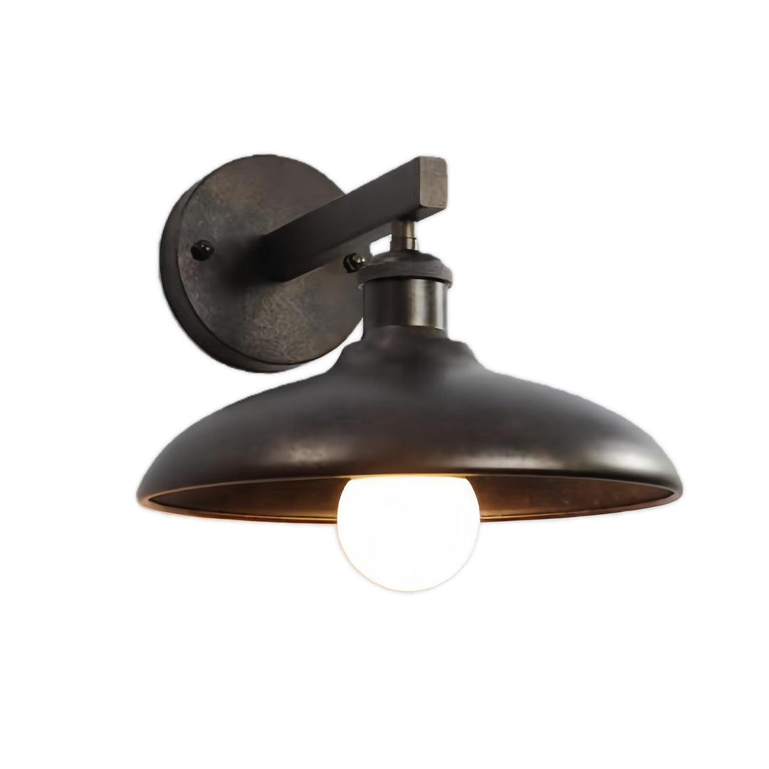 Vintage Outdoor Wall Sconce — Iron, E27 9W LED, IP54 Weatherproof, Black / Coffee / Silver / Copper