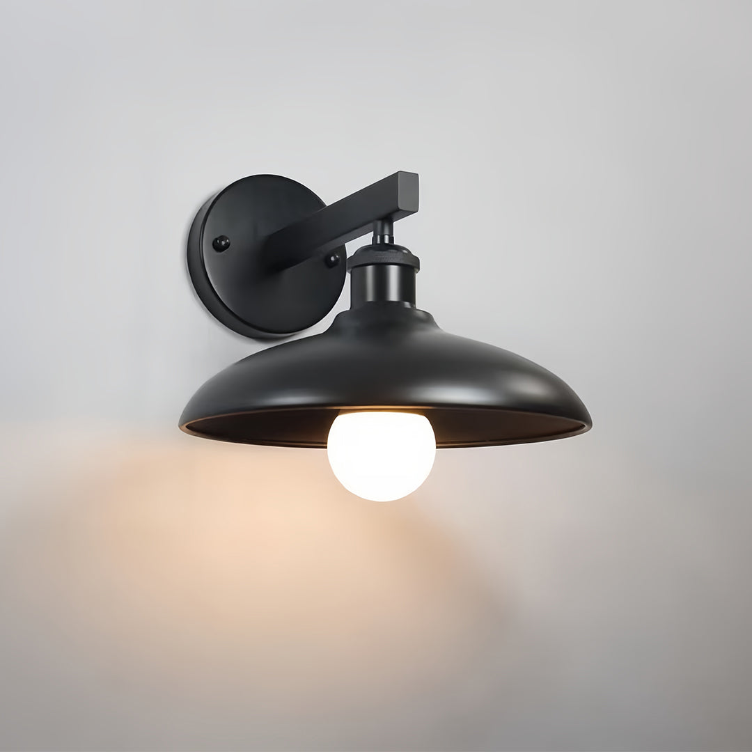 Vintage Outdoor Wall Sconce — Iron, E27 9W LED, IP54 Weatherproof, Black / Coffee / Silver / Copper