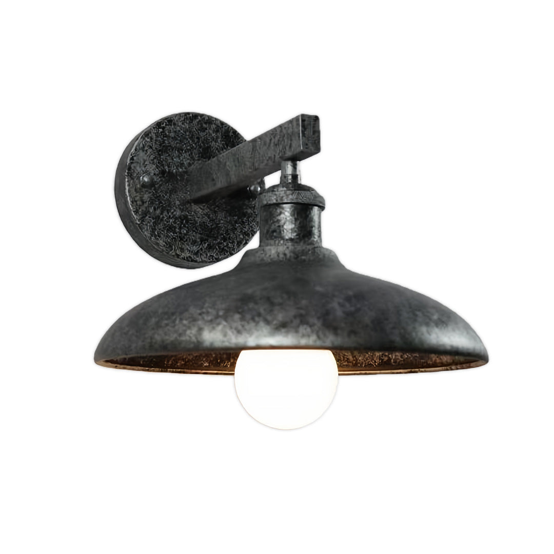 Vintage Outdoor Wall Sconce — Iron, E27 9W LED, IP54 Weatherproof, Black / Coffee / Silver / Copper
