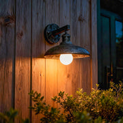Vintage Outdoor Wall Sconce — Iron, E27 9W LED, IP54 Weatherproof, Black / Coffee / Silver / Copper