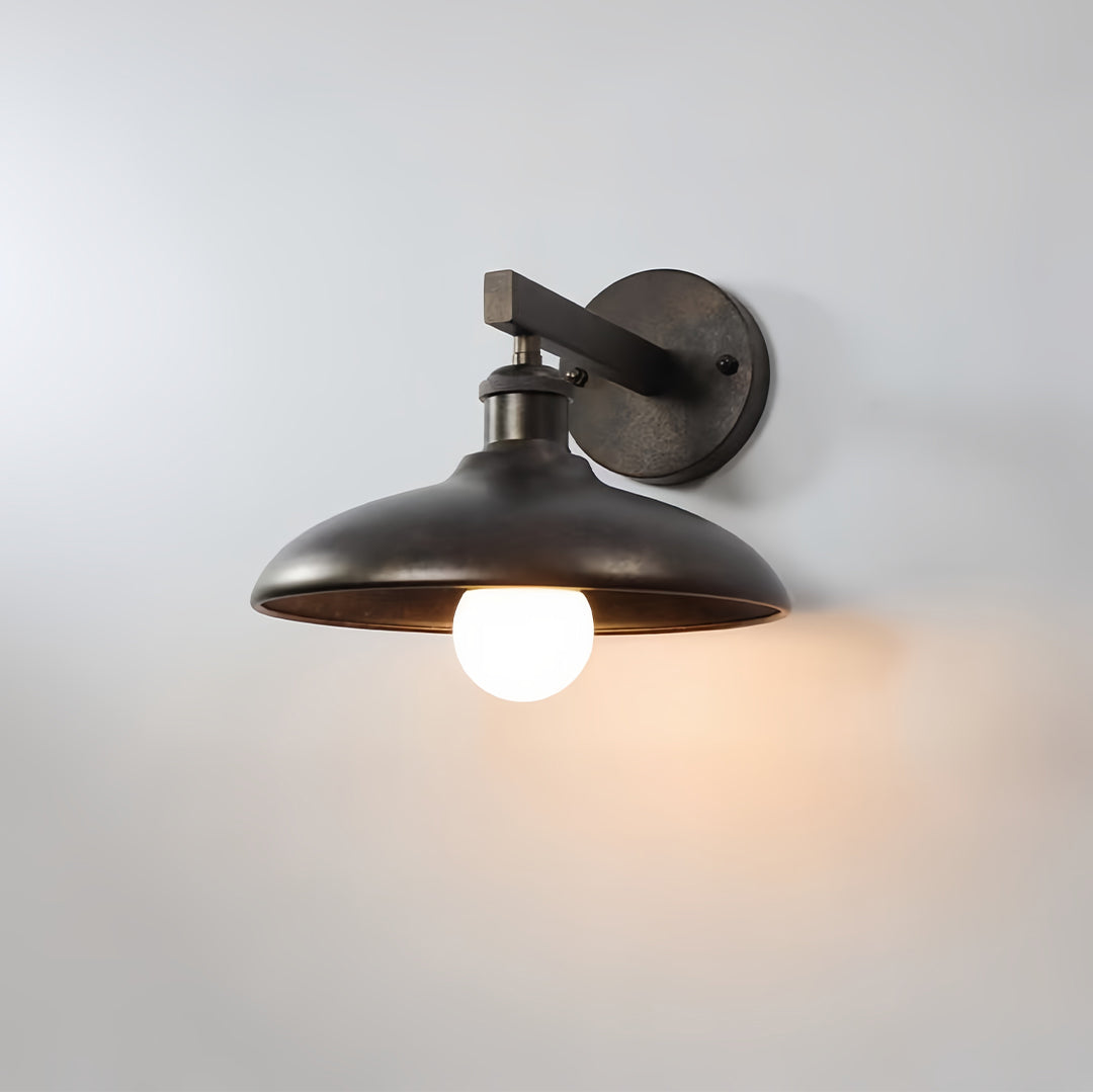 Vintage Outdoor Wall Sconce — Iron, E27 9W LED, IP54 Weatherproof, Black / Coffee / Silver / Copper
