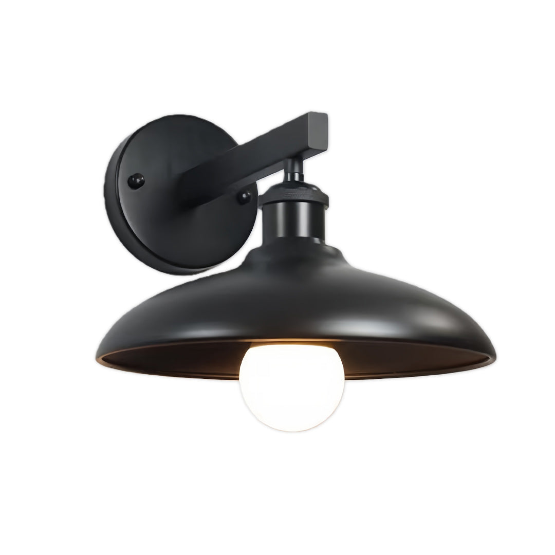 Vintage Outdoor Wall Sconce — Iron, E27 9W LED, IP54 Weatherproof, Black / Coffee / Silver / Copper