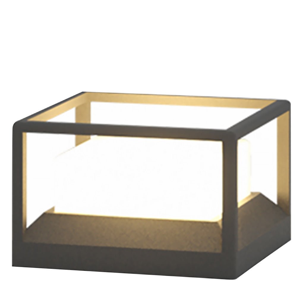 Industrial Outdoor Post Cap Light — Aluminum Alloy & PC, LED E27, 3000K Warm White, IP-Rated Weatherproof