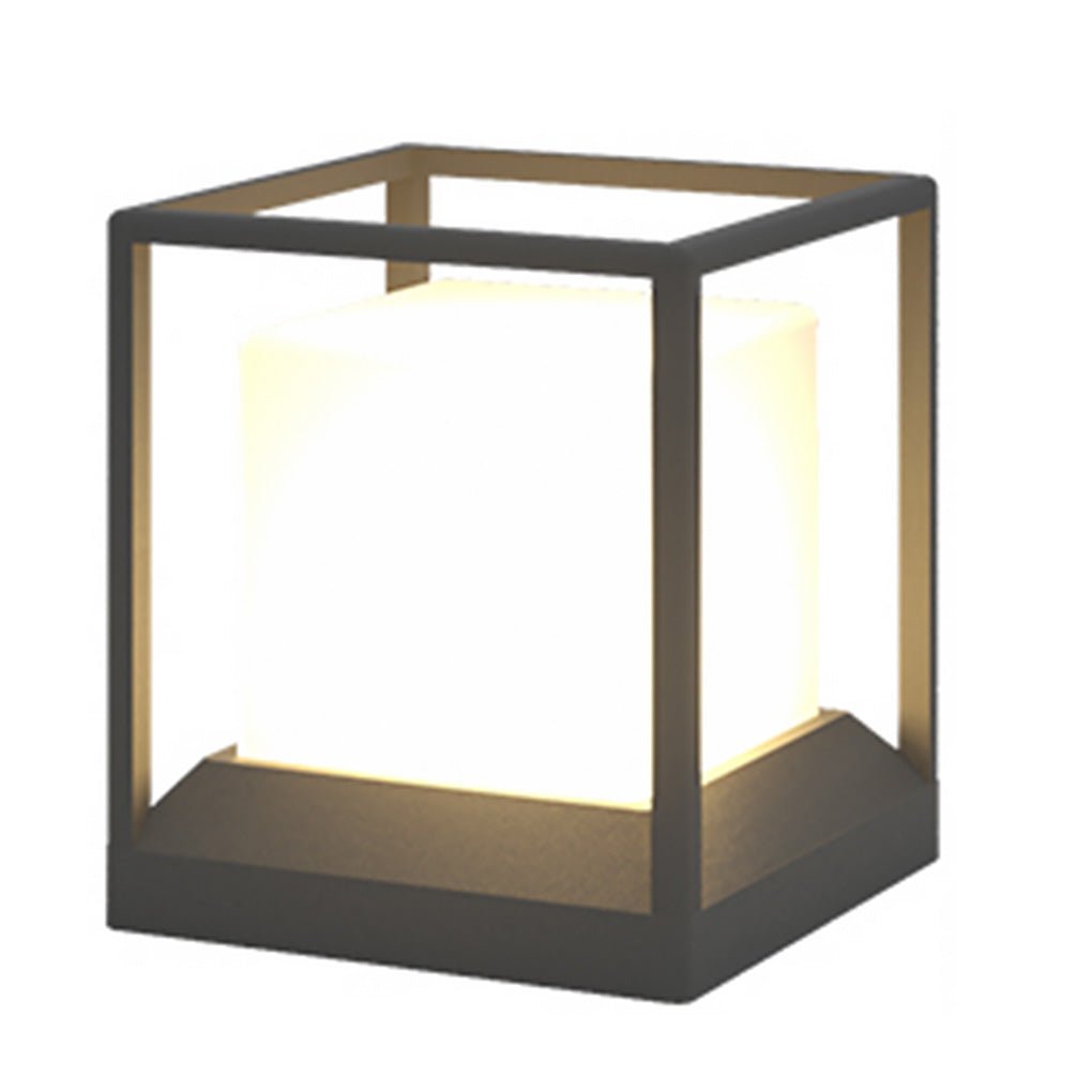 Industrial Outdoor Post Cap Light — Aluminum Alloy & PC, LED E27, 3000K Warm White, IP-Rated Weatherproof