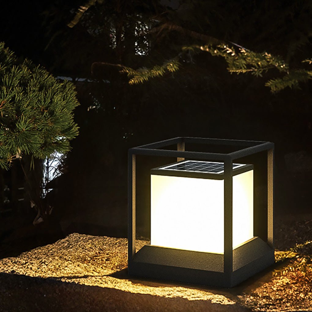 Industrial Outdoor Post Cap Light — Aluminum Alloy & PC, LED E27, 3000K Warm White, IP-Rated Weatherproof