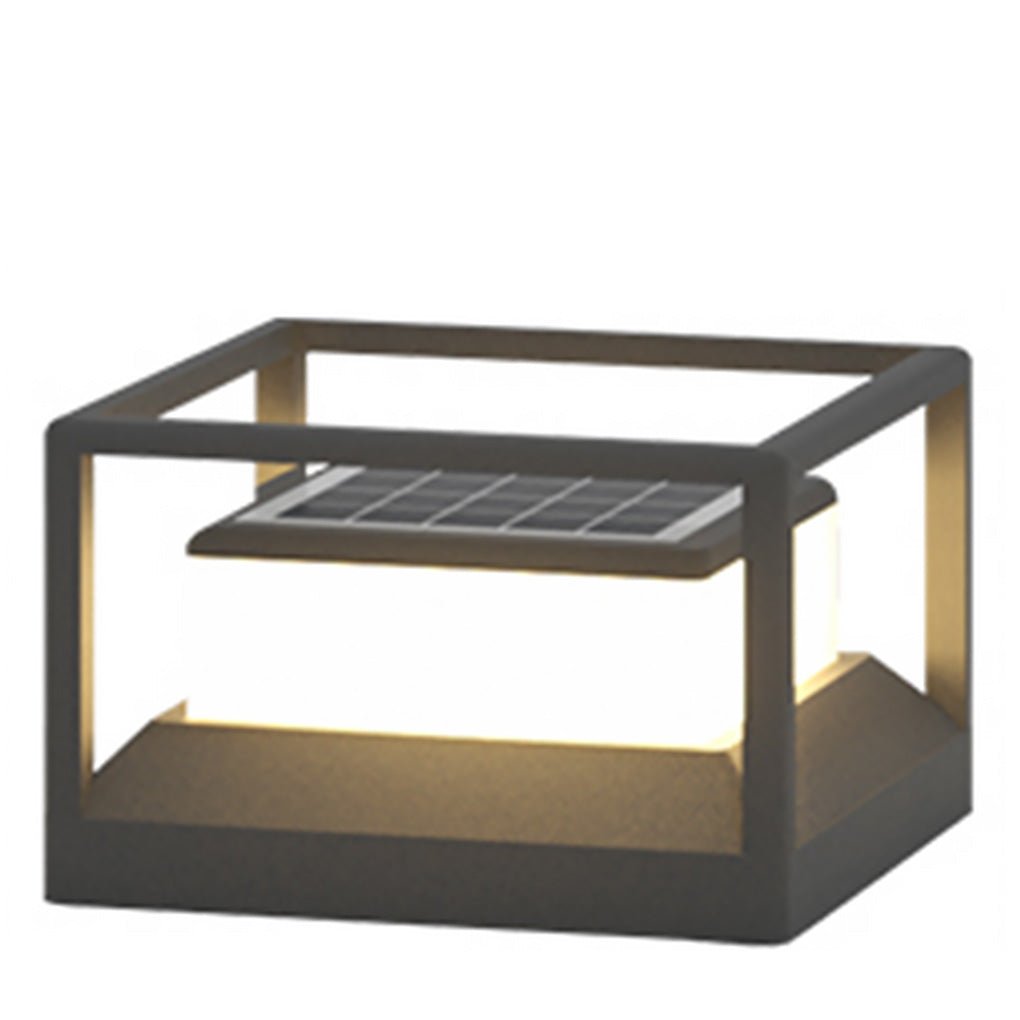 Industrial Outdoor Post Cap Light — Aluminum Alloy & PC, LED E27, 3000K Warm White, IP-Rated Weatherproof
