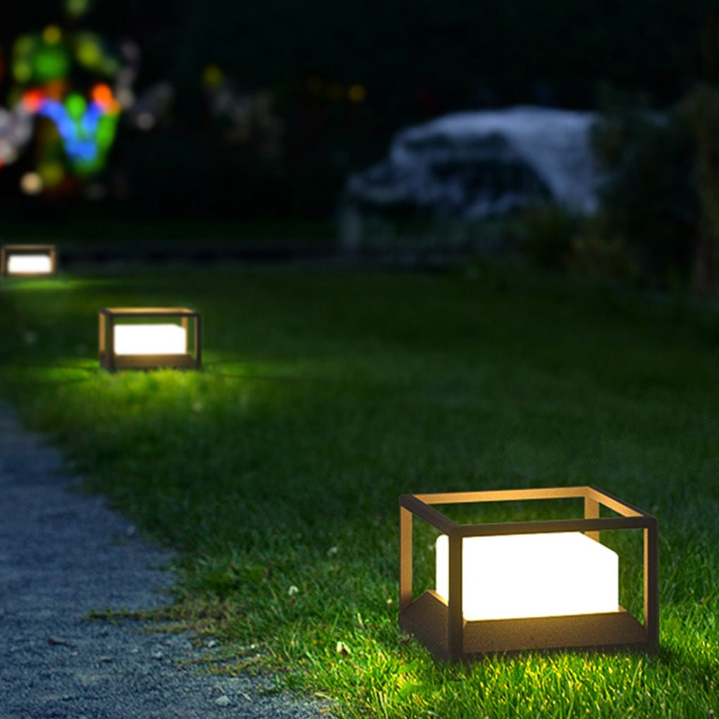 Industrial Outdoor Post Cap Light — Aluminum Alloy & PC, LED E27, 3000K Warm White, IP-Rated Weatherproof