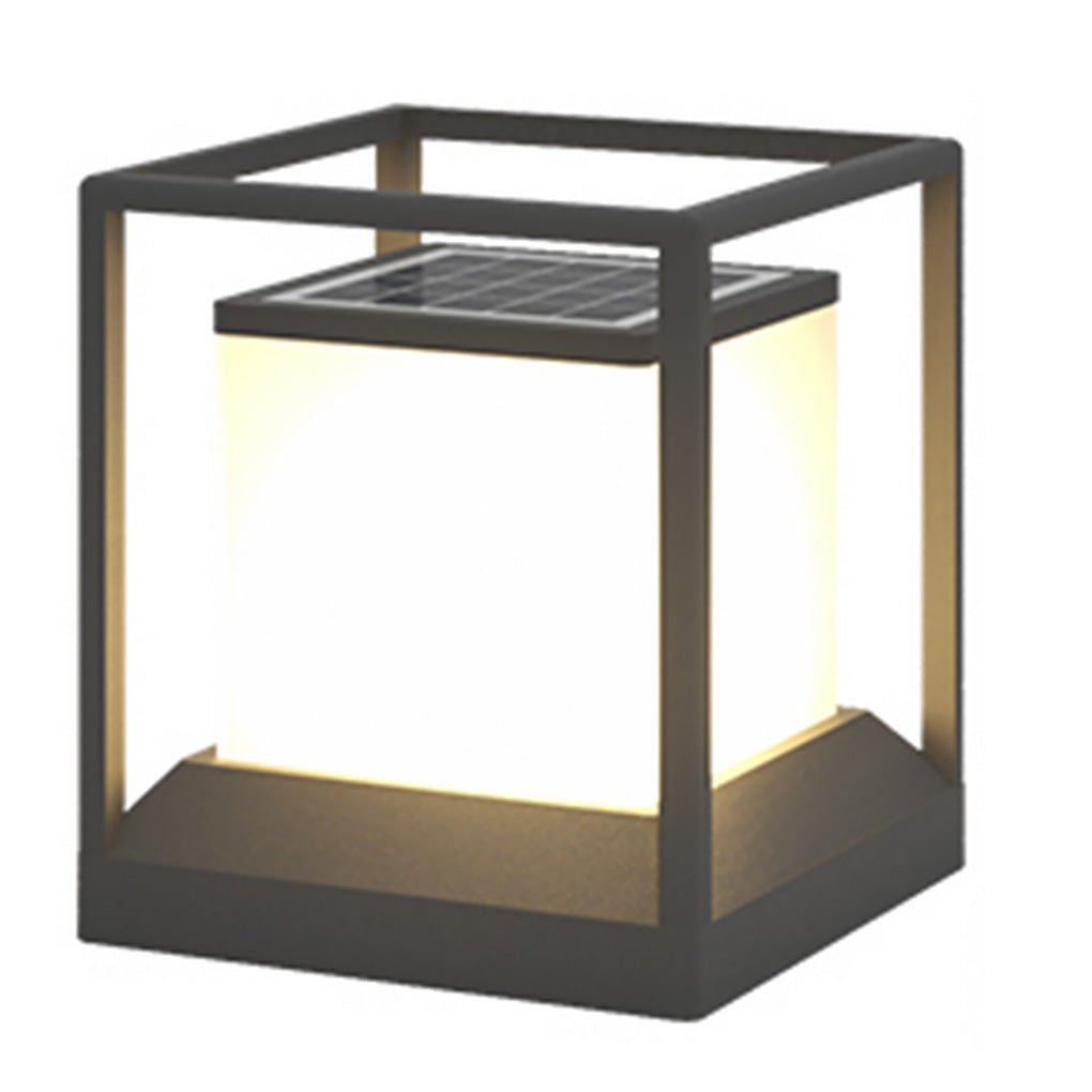 Industrial Outdoor Post Cap Light — Aluminum Alloy & PC, LED E27, 3000K Warm White, IP-Rated Weatherproof