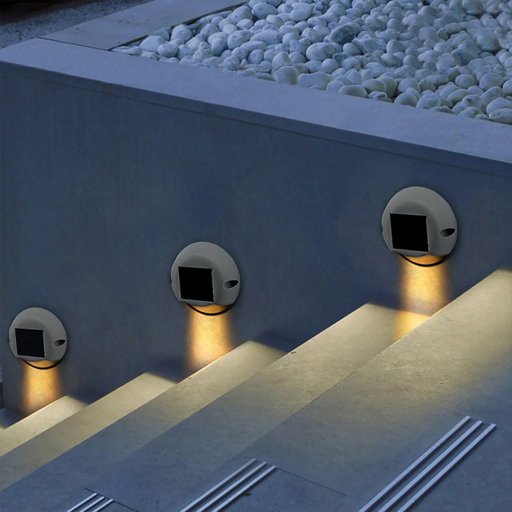 Solar Outdoor Step & Deck Light — ABS and Glass, LED 2W, IP65 Weatherproof, Warm White / Daylight