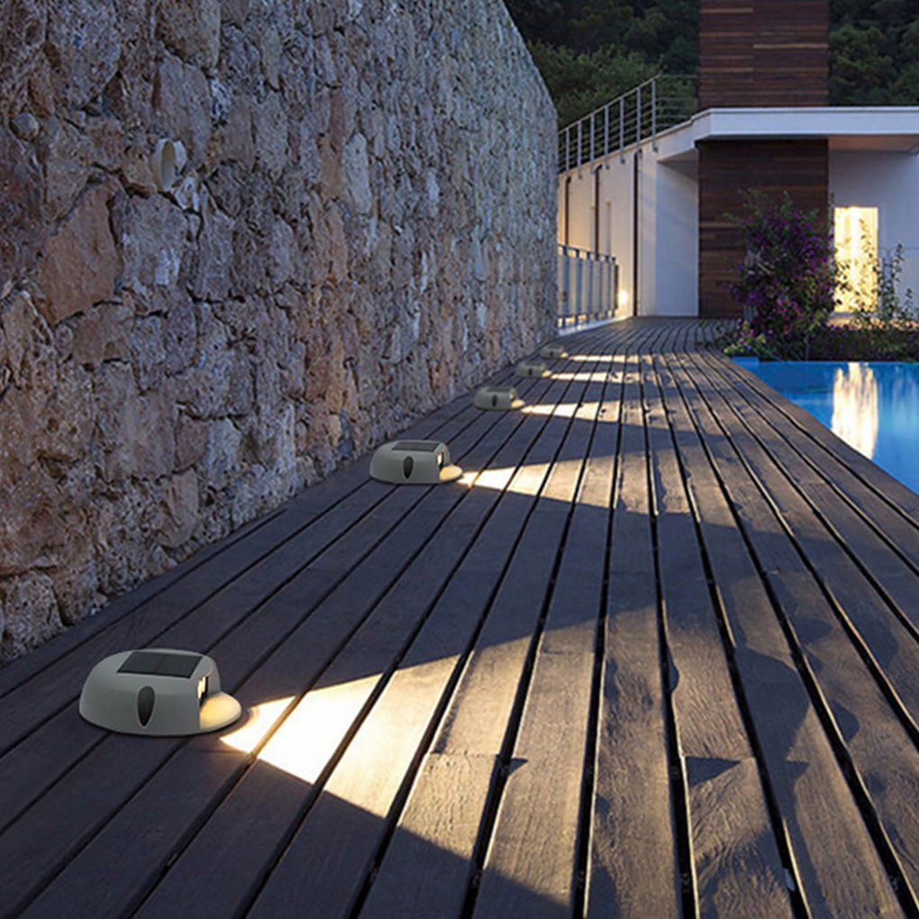 Solar Outdoor Step & Deck Light — ABS and Glass, LED 2W, IP65 Weatherproof, Warm White / Daylight