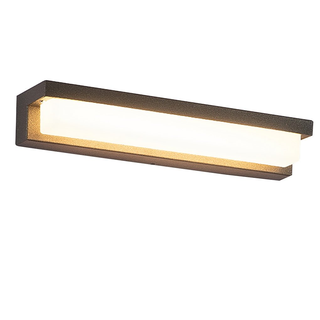 Modern Linear Outdoor Wall Sconce — Stainless Steel & PC, LED 3000K, IP54 Weatherproof